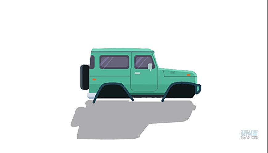 AI+AE教程！手把手教你制作行驶在沙漠里的小汽车动效